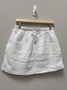 Linen skirt with built-in shorts